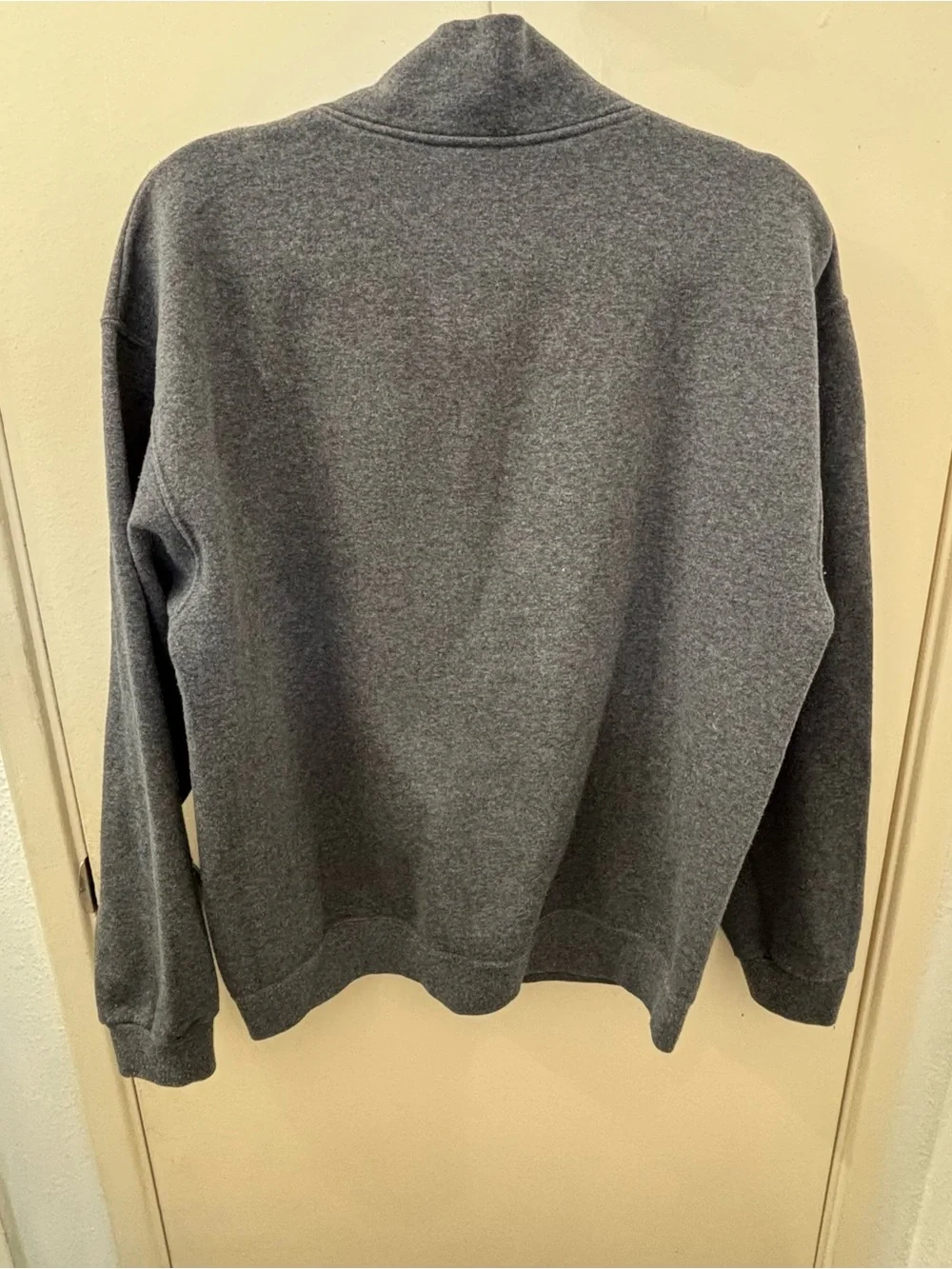 Beta Theta Pi Charcoal Gray Quarter-Zip Sweatshirt with White Crest